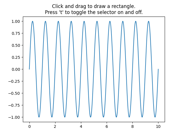 Click and drag to draw a rectangle. Press 't' to toggle the selector on and off.