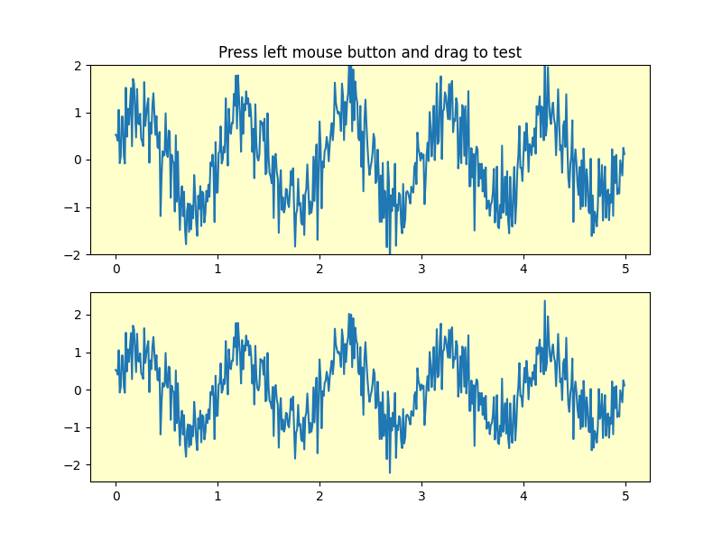 Press left mouse button and drag to test